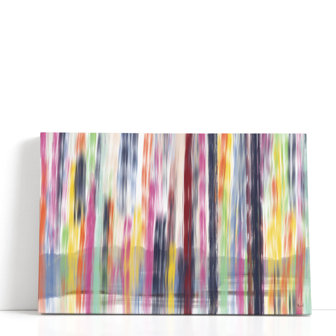 colorful abstract art vibrant brushstroke canvas