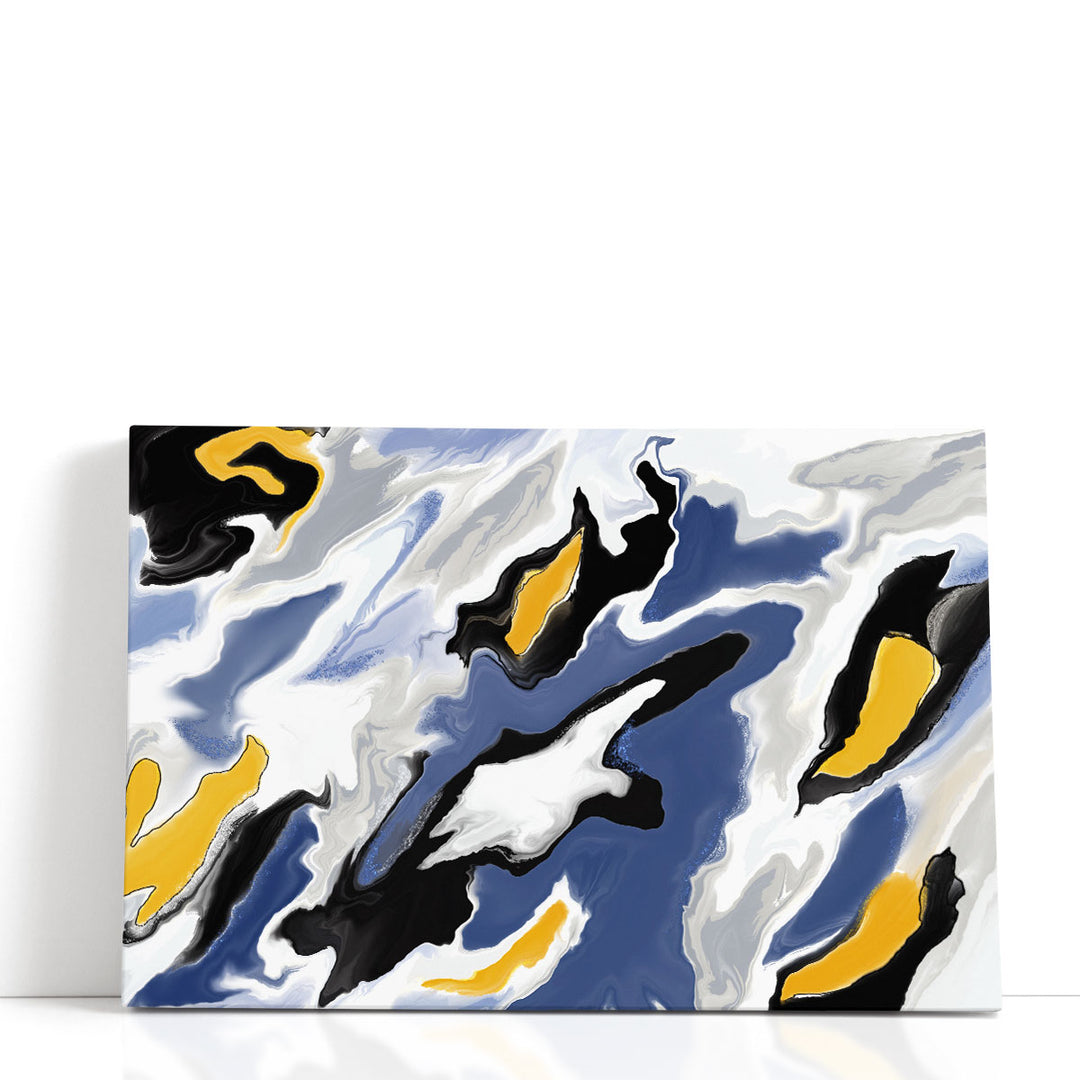Abstract wall art with bold colorful strokes