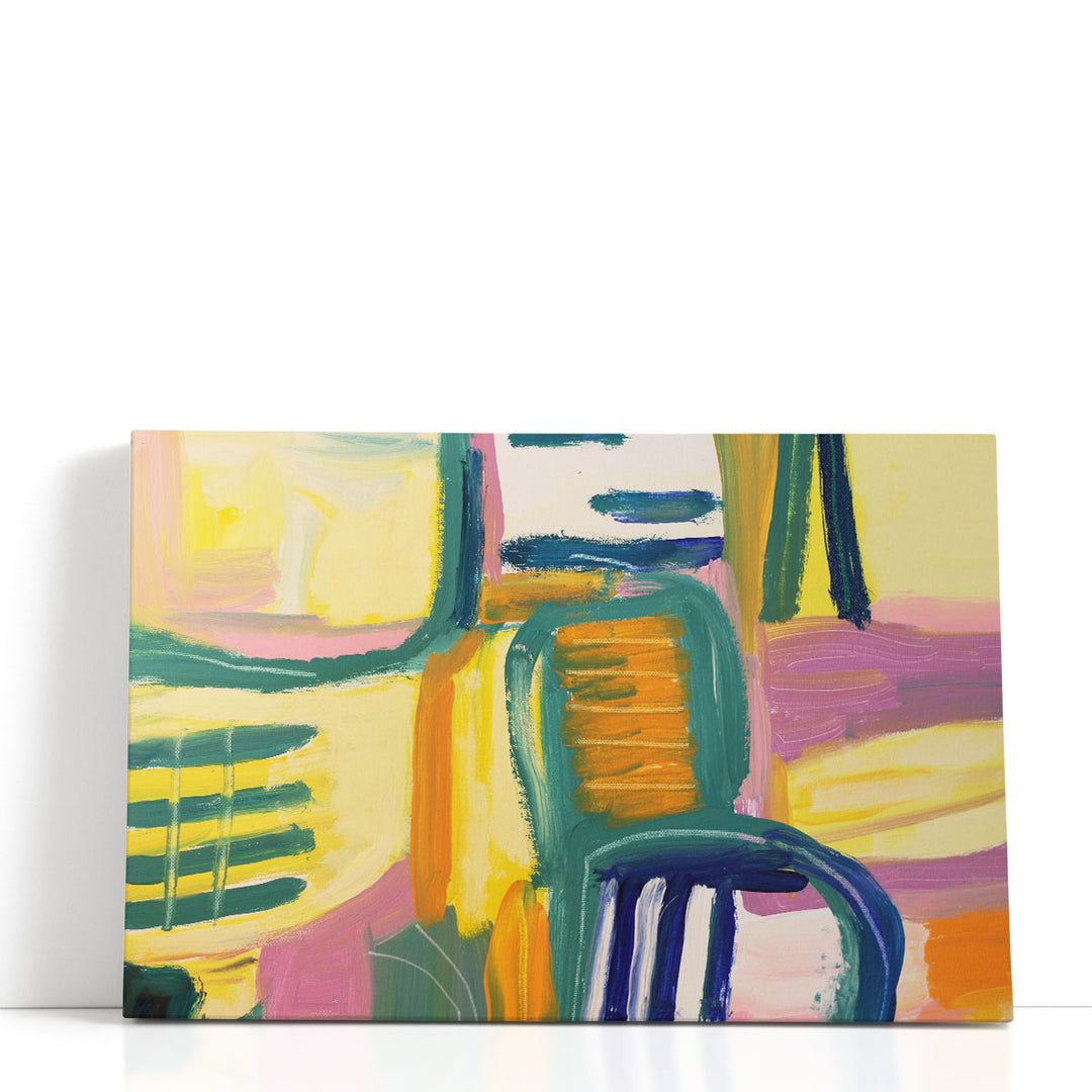 abstract wall art bold color burst