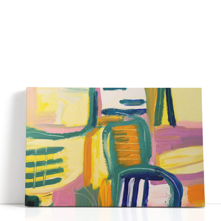 abstract wall art bold color burst