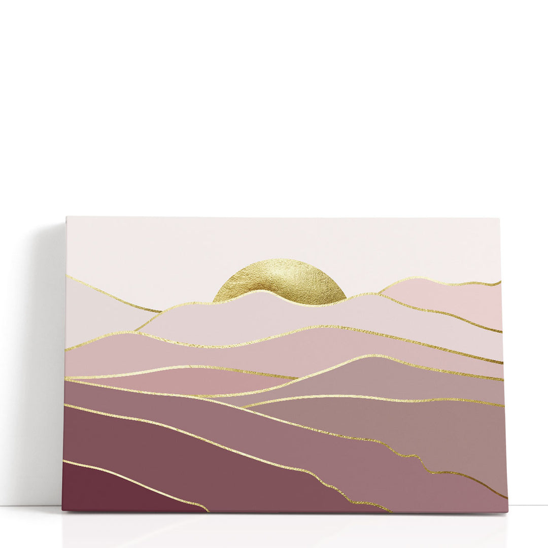 Blush pink wall art with soft wave texture