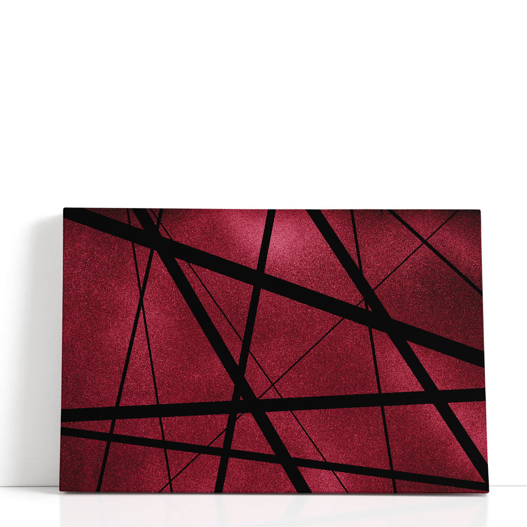 line art prints – black and red intersecting lines