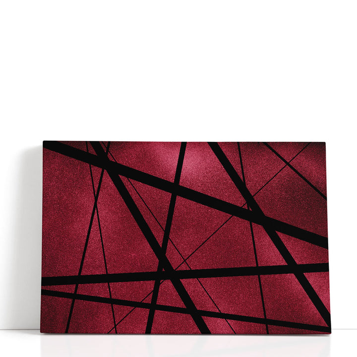 line art prints – black and red intersecting lines