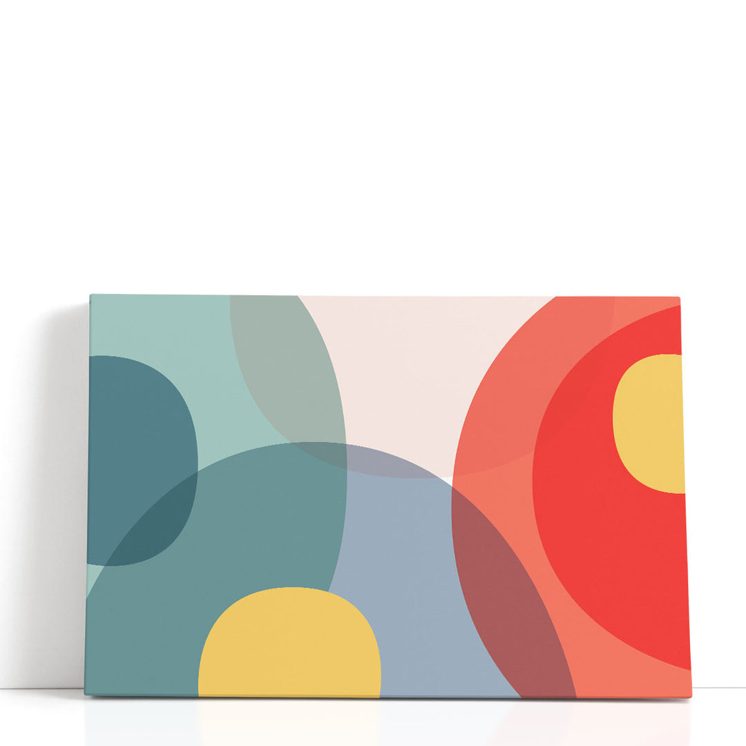 geometric wall art vibrant colorful triangles