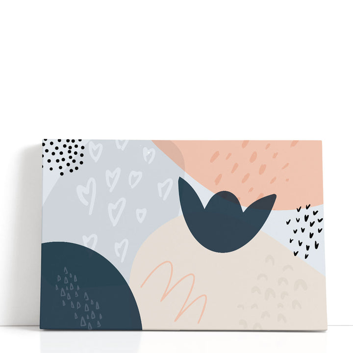 Abstract Neutral Wall Art blue gradient canvas