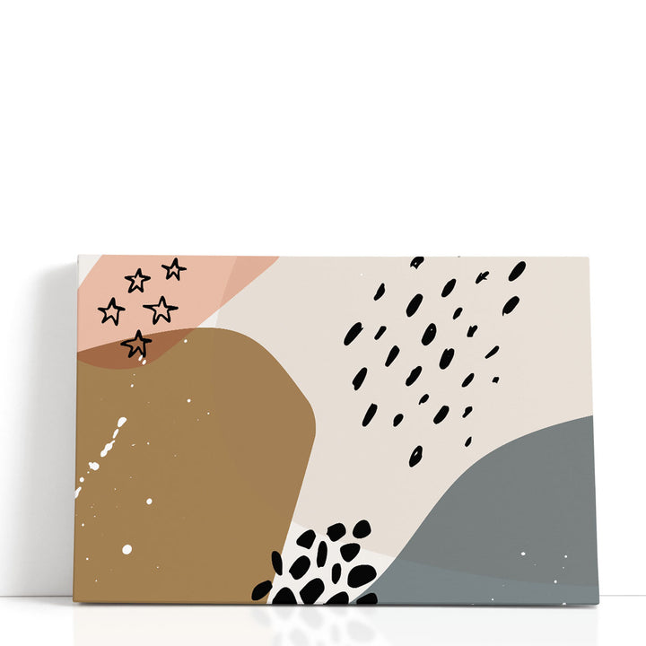 Abstract Canvas Wall Art neutral gradient design