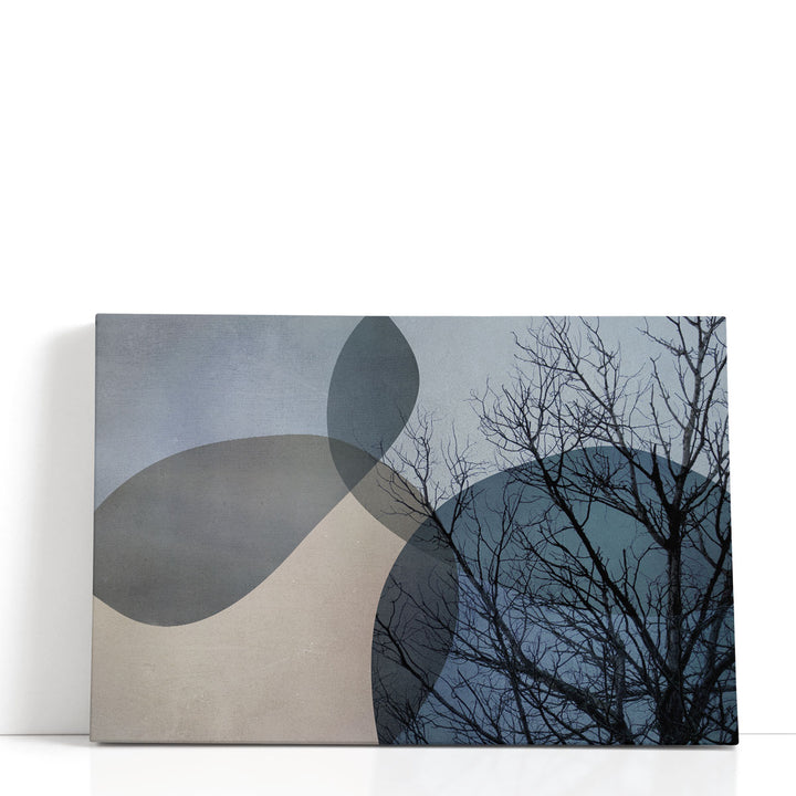 abstract tree blue geometric shapes