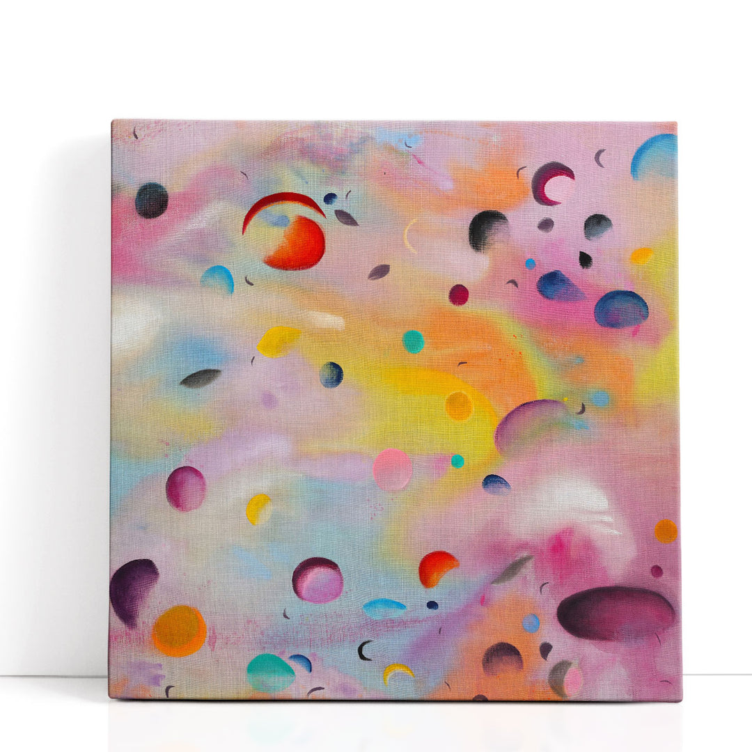 Colorful abstract art vibrant paint splashes