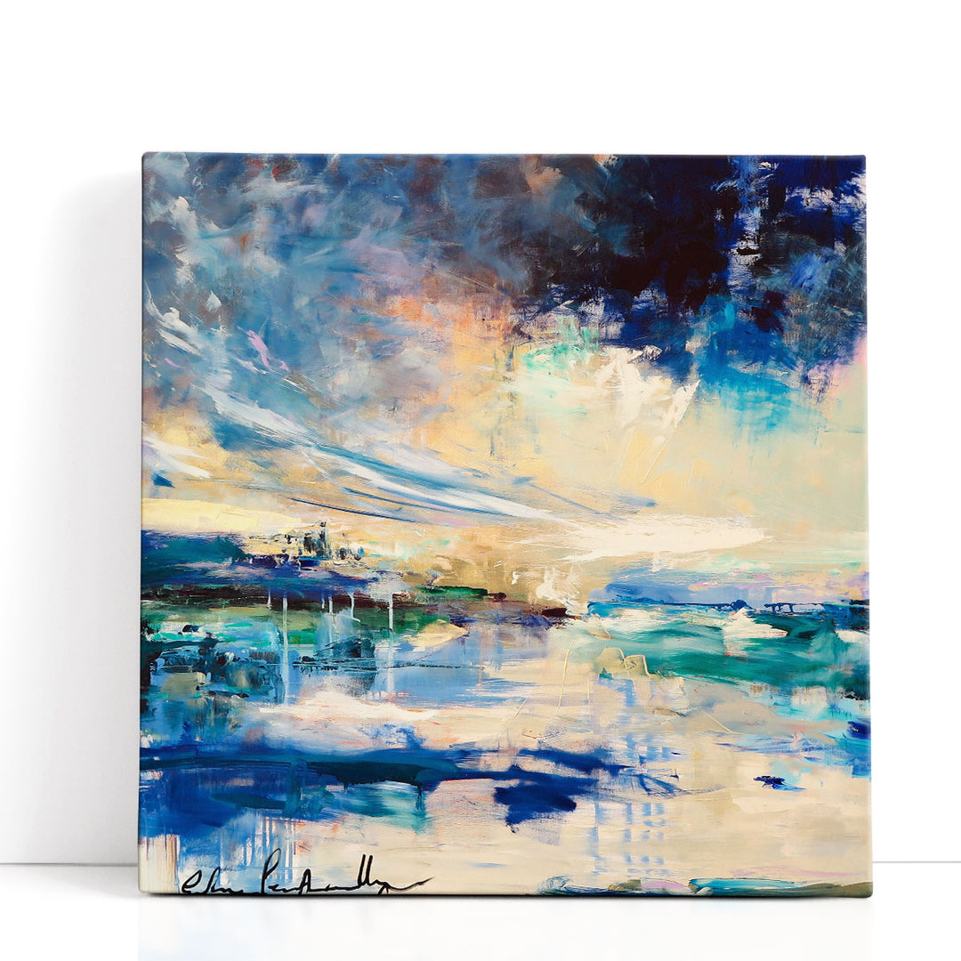 Coastal Canvas Prints with driftwood texture