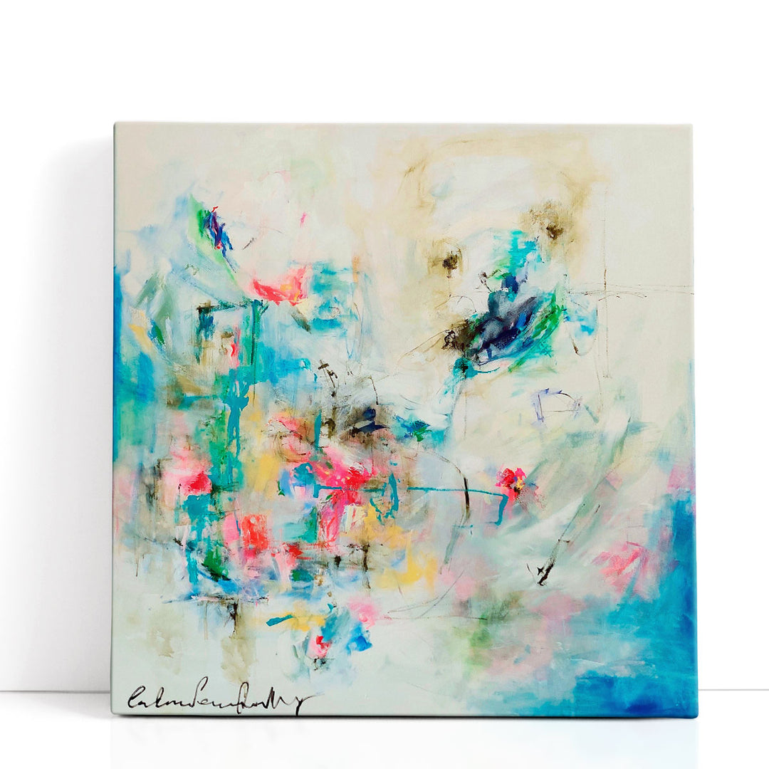 Action Abstract Canvas Prints swirling blue strokes