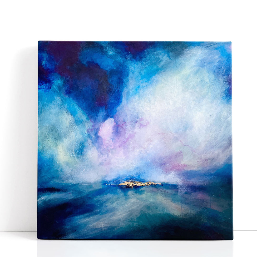 Blue Seascape Wall Art spray-art wave motion