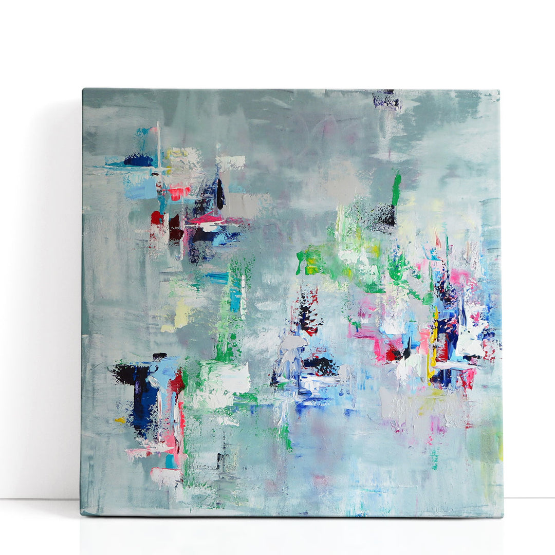 grey abstract art – soft gray brushstrokes