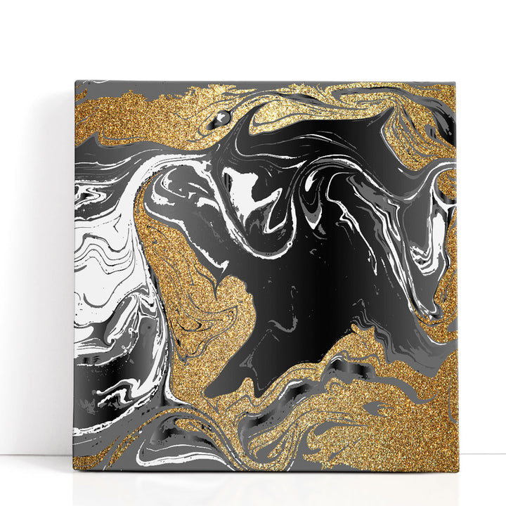 black and gold abstract wall art marble veins