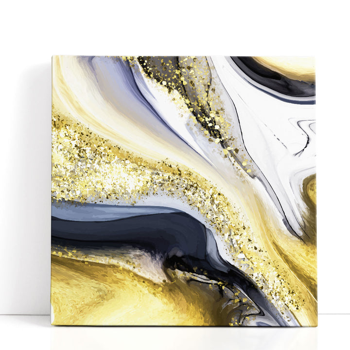 abstract art prints – gold vein swirls