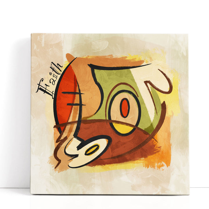 Abstract motivational wall art bold green design