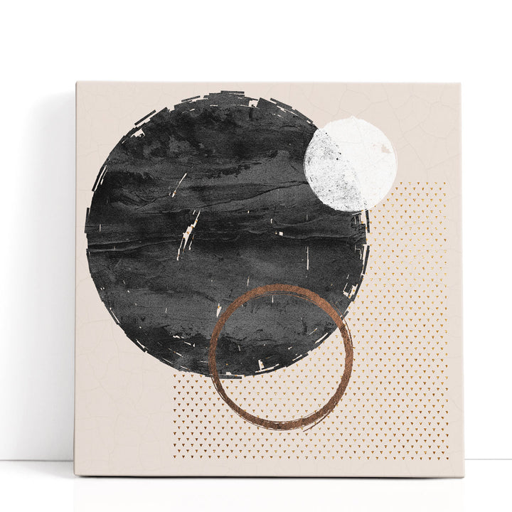 Circle Abstract Art with layered brown circles