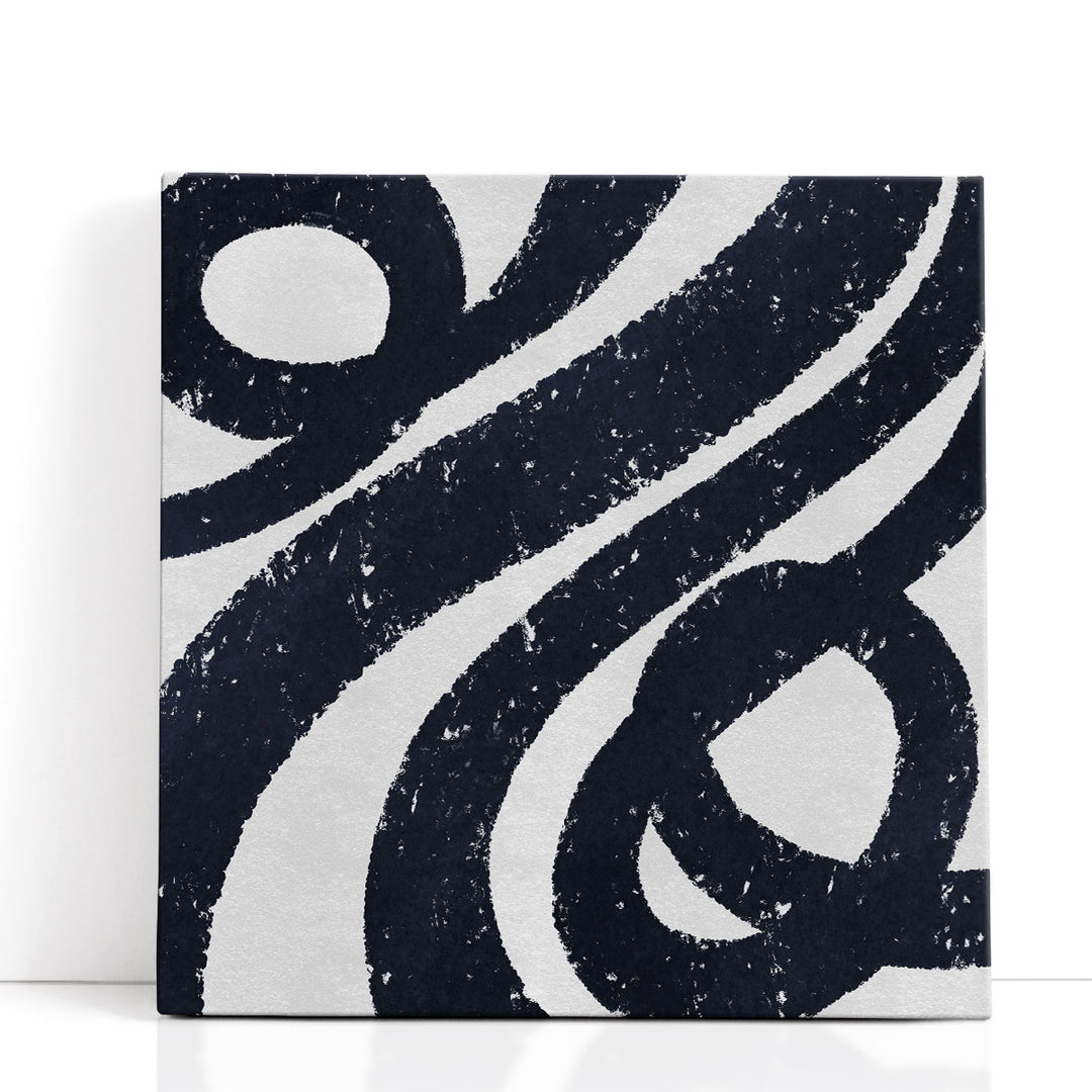 Black and White Wall Art curvy monochrome design