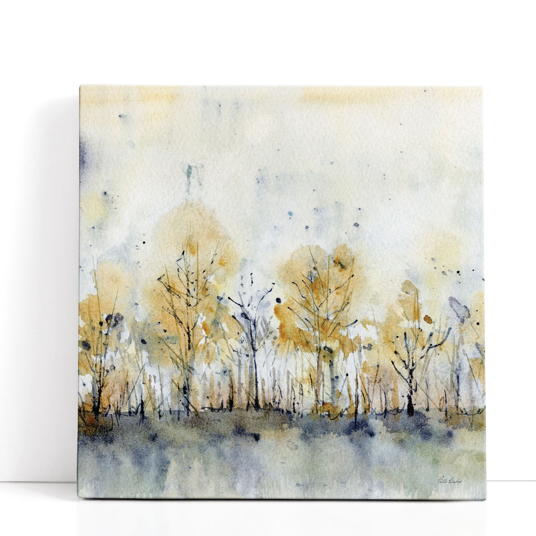 Abstract autumn prints falling leaves art
