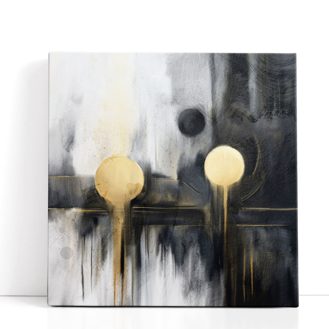 Black and white abstract geometric artwork