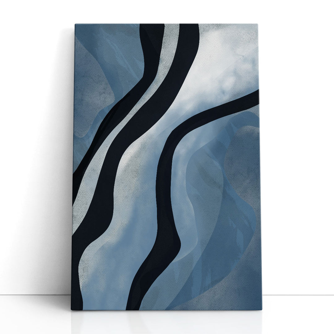 Blue and Black Abstract Artwork dynamic contrast