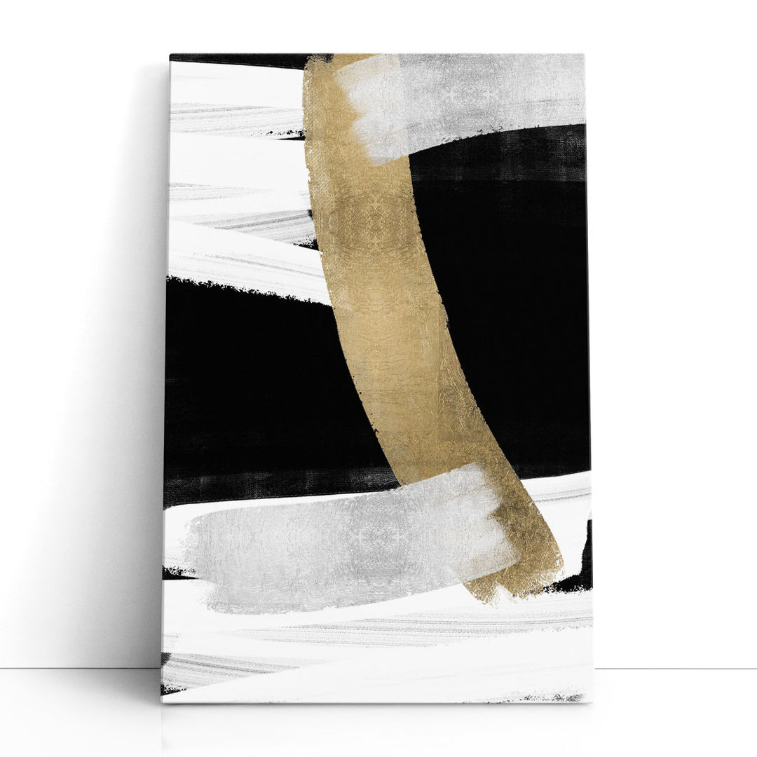Black and White Wall Art dynamic brush strokes