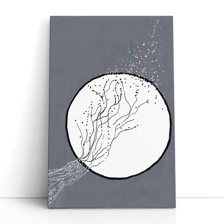 Gray and White Canvas Wall Art minimalist design