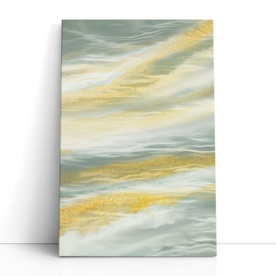 Abstract Wall Art Prints – neutral and yellow layered composition