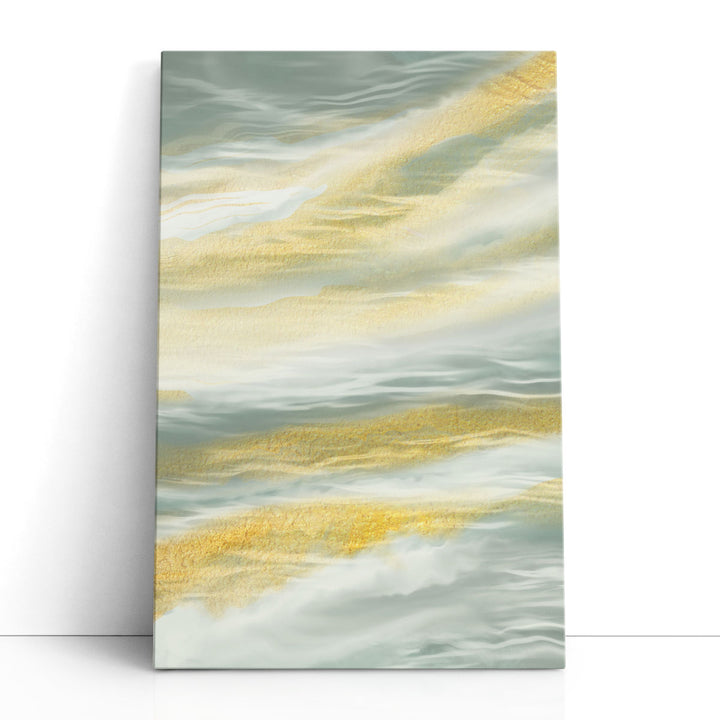 Abstract Wall Art Prints – neutral and yellow layered composition