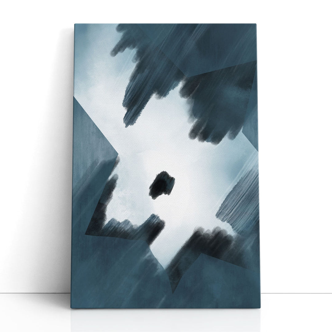 Blue Abstract Wall Decor cobalt hallway accent