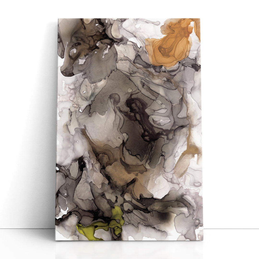 Grey abstract art with watercolor texture
