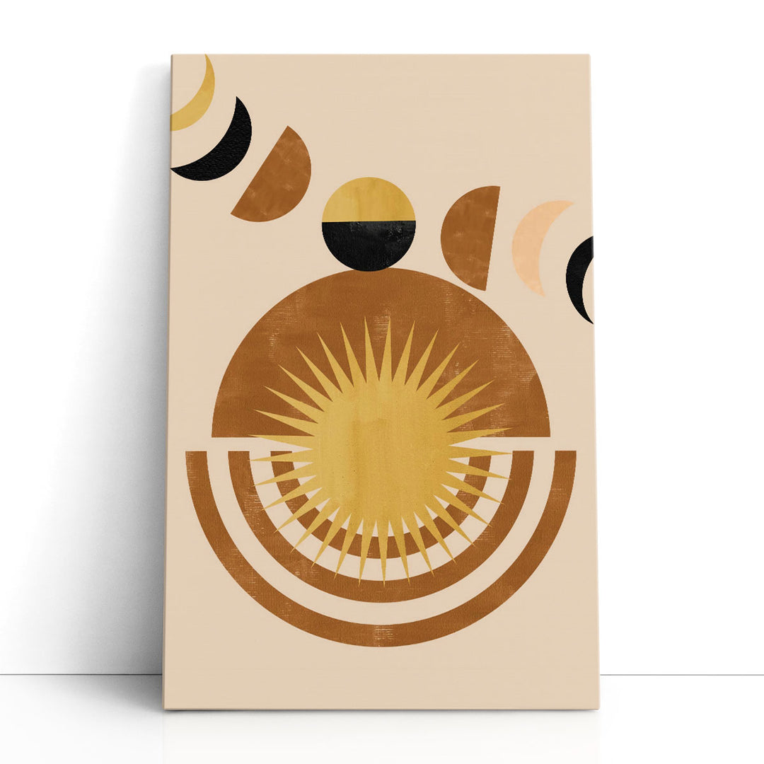 Yellow Sunrise Wall Art glowing canvas print