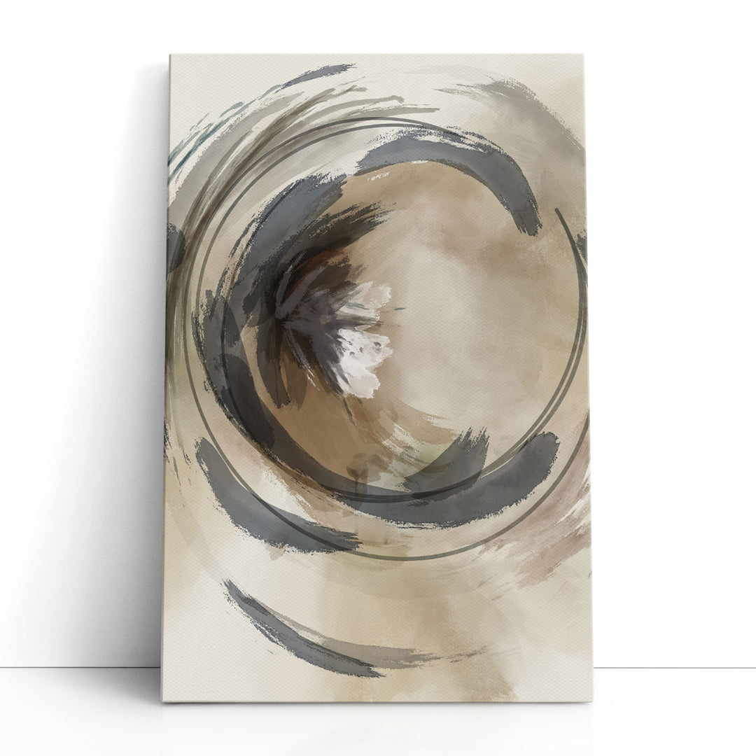 Circle Abstract Art warm neutral watercolor rings