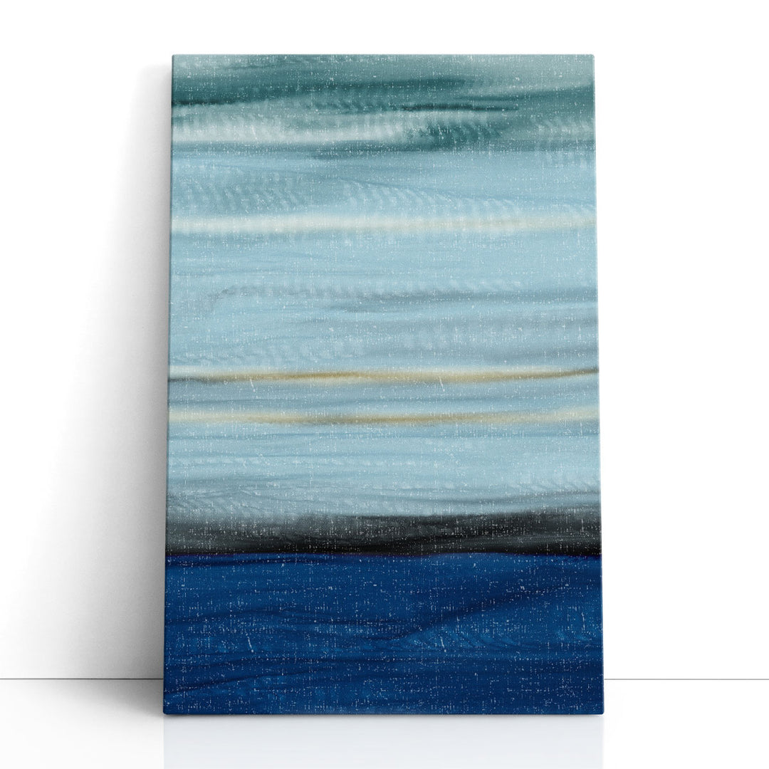 Blue abstract art with minimalist strokes