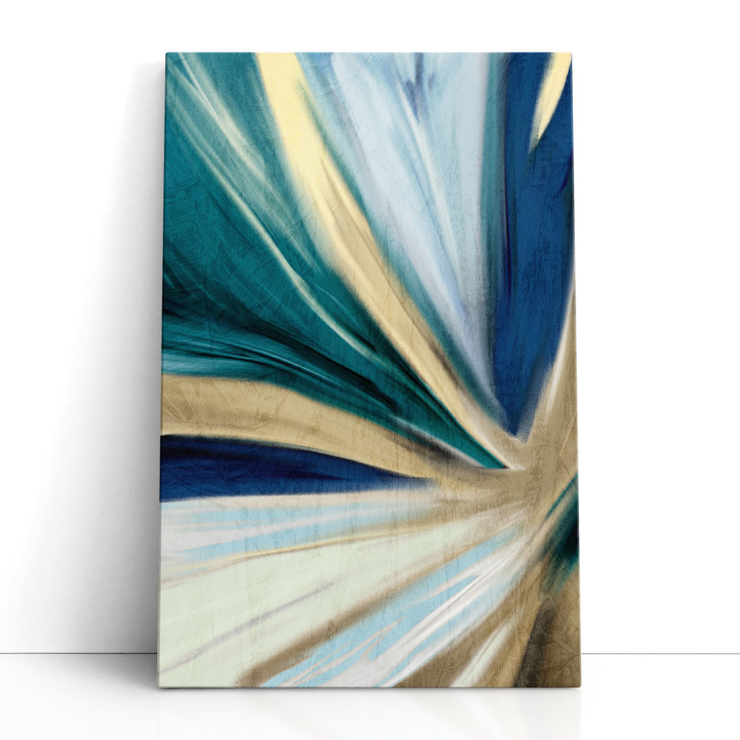 blue abstract art swirling brushstroke design