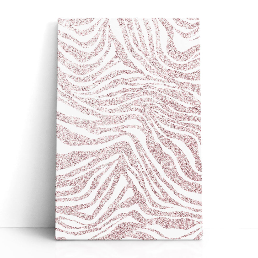 Glitter Zebra V2 - Canvas Print Wall Art