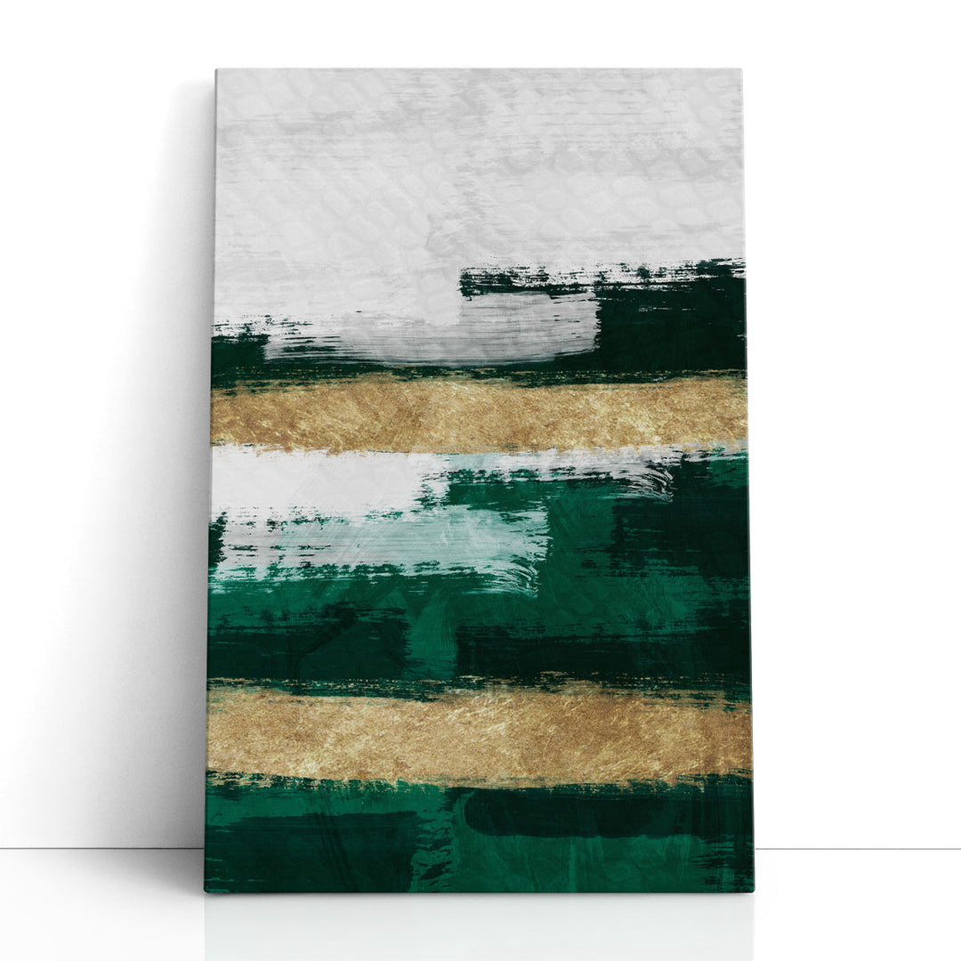 Emerald Green Wall Decor – bold green and white abstract design