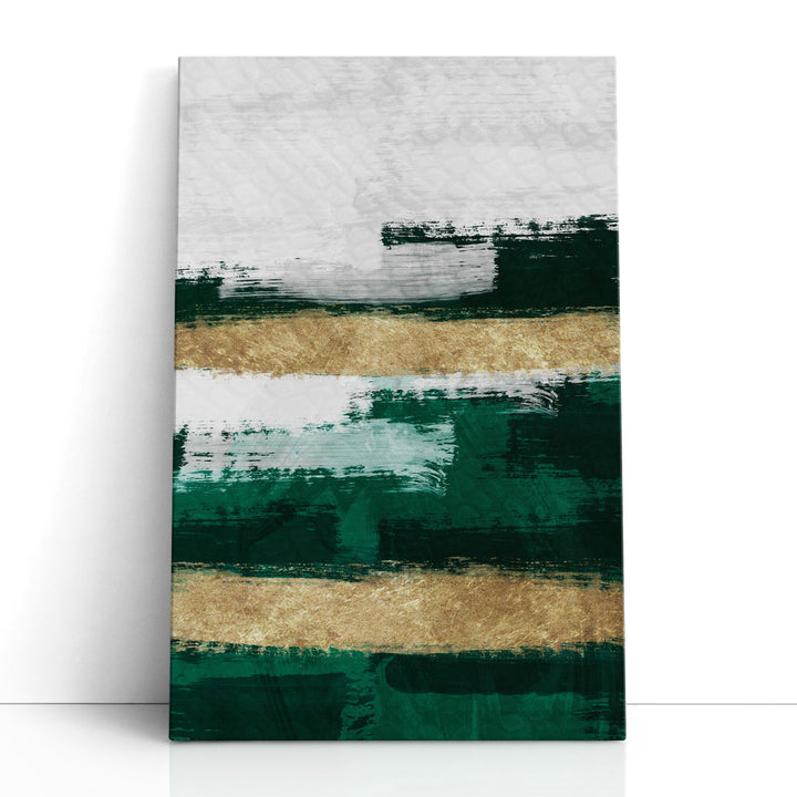 Emerald Green Wall Decor – bold green and white abstract design