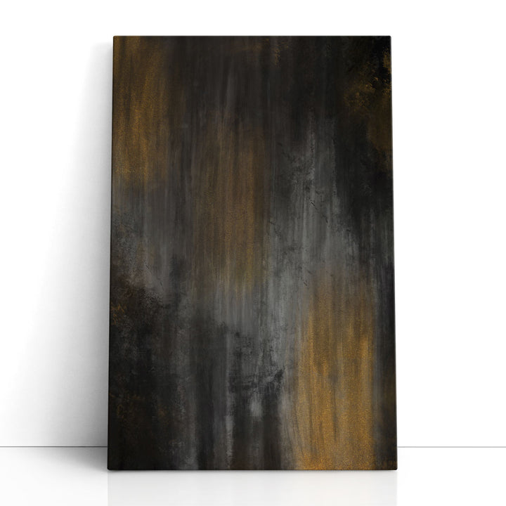 Dark Wall Art – layered black abstract with textured depth