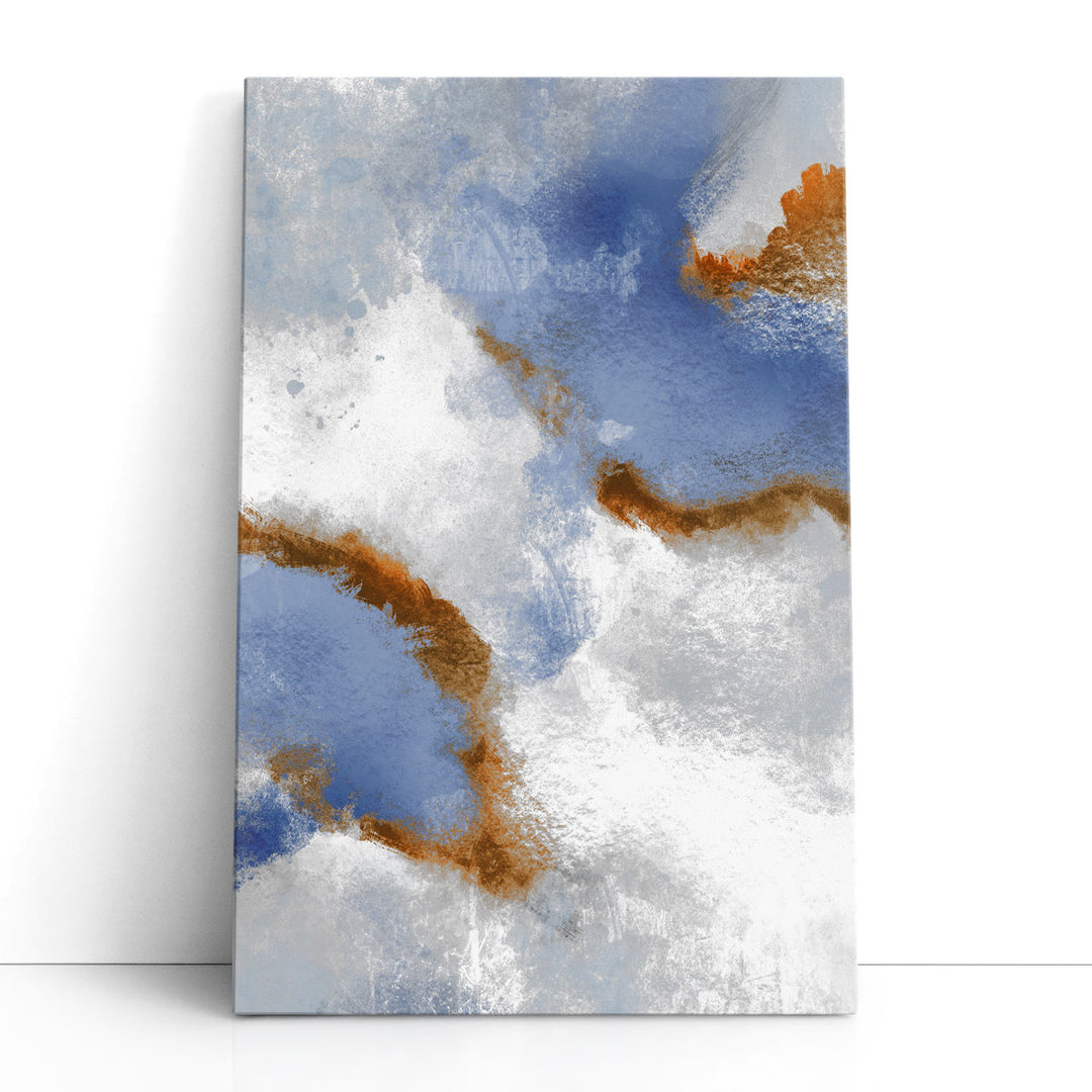 modern art wall decor dynamic blue accents