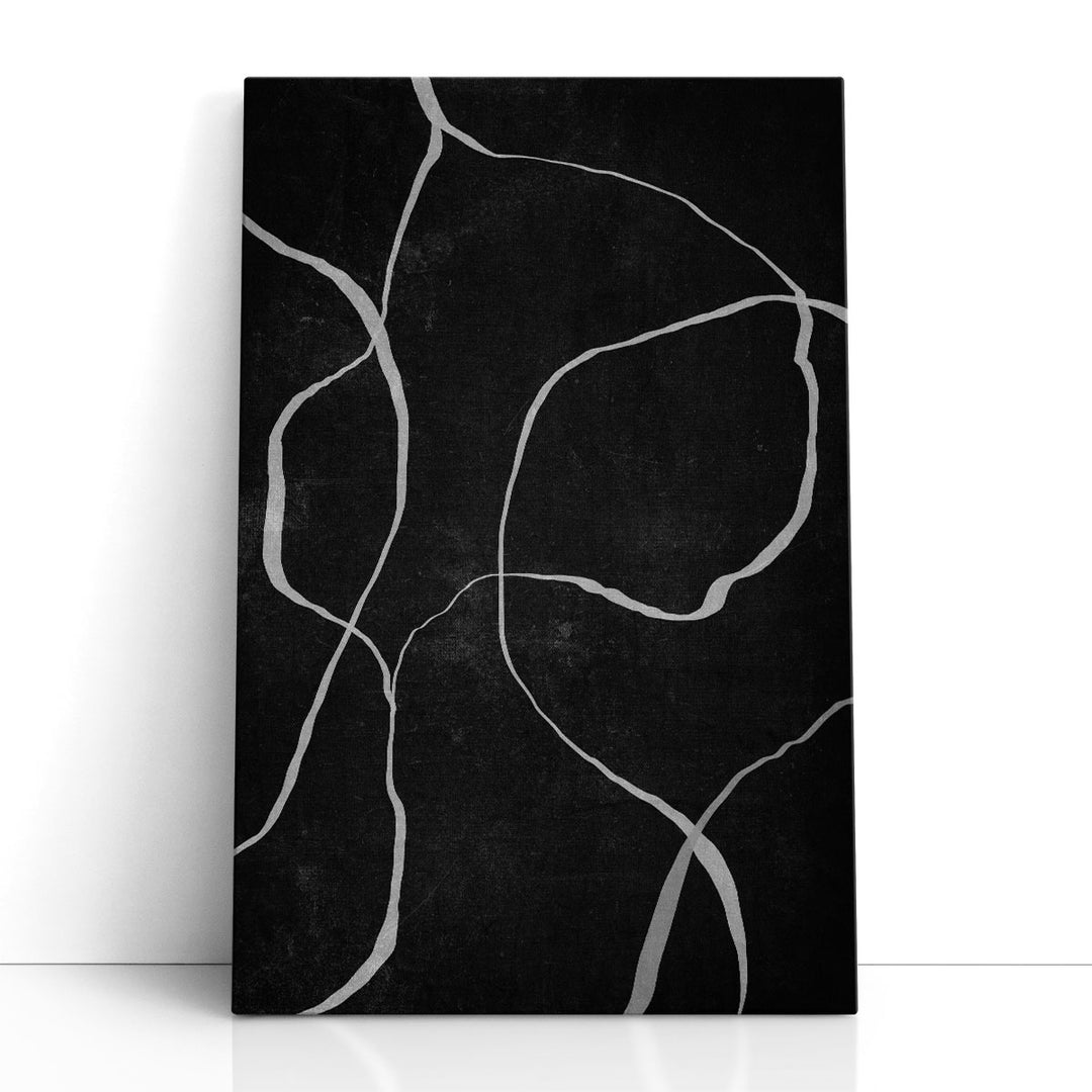 Trapped Movement 1 Black and White- Canvas Print Wall Art