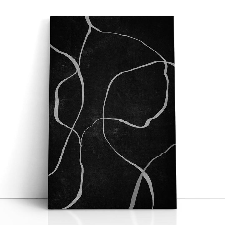 Trapped Movement 1 Black and White- Canvas Print Wall Art
