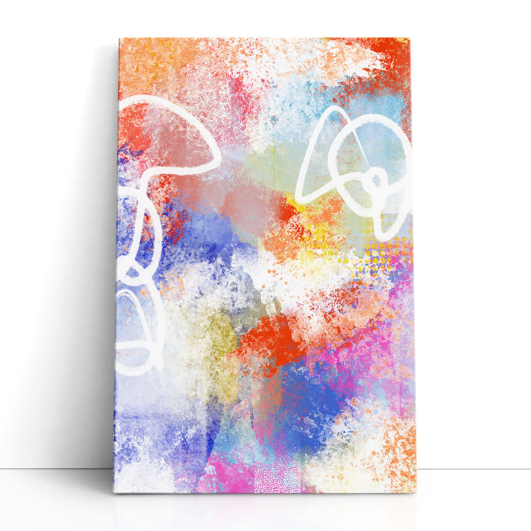 Modern Colorful Wall Art vibrant brushstroke display