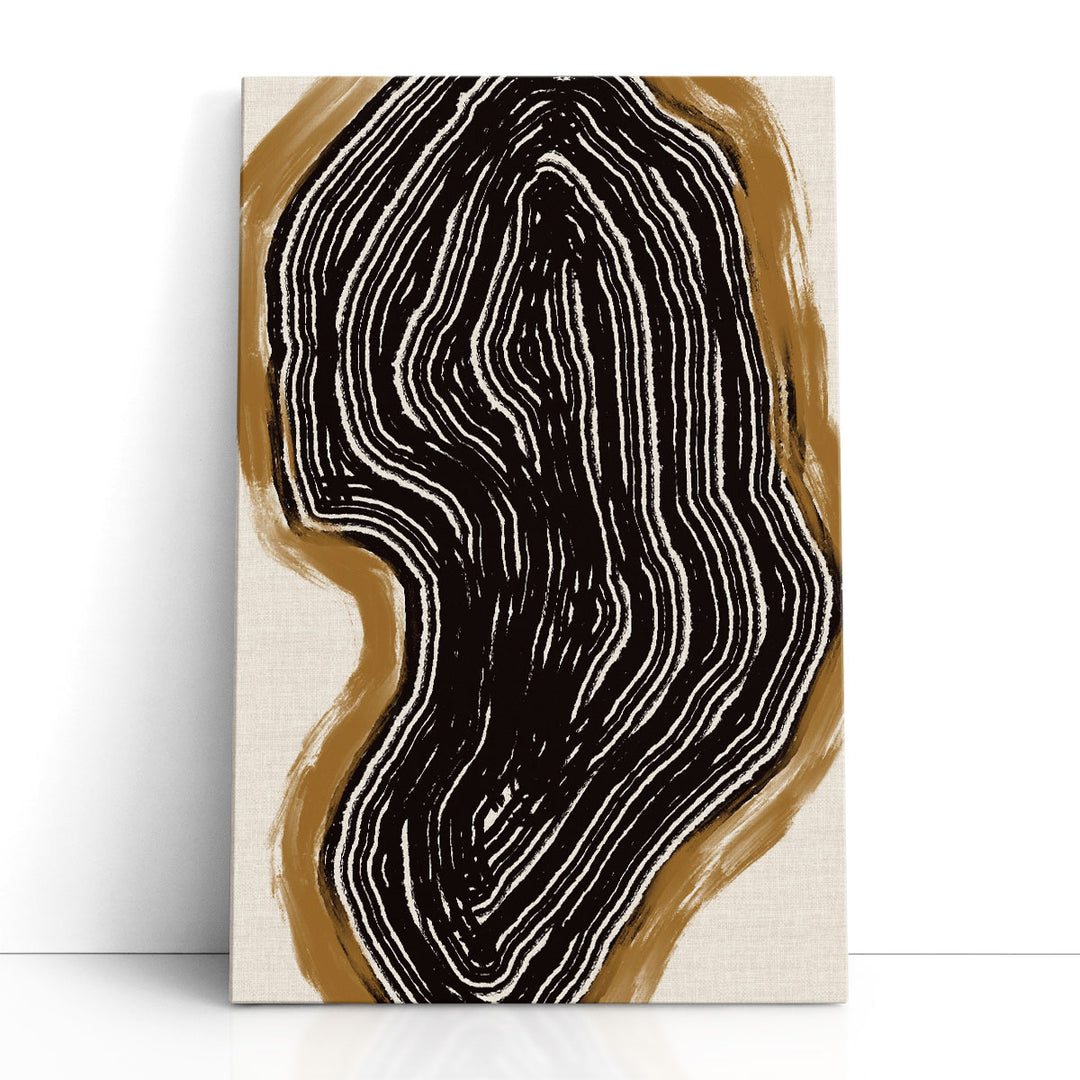 Black Abstract Canvas Art bold monochrome depth