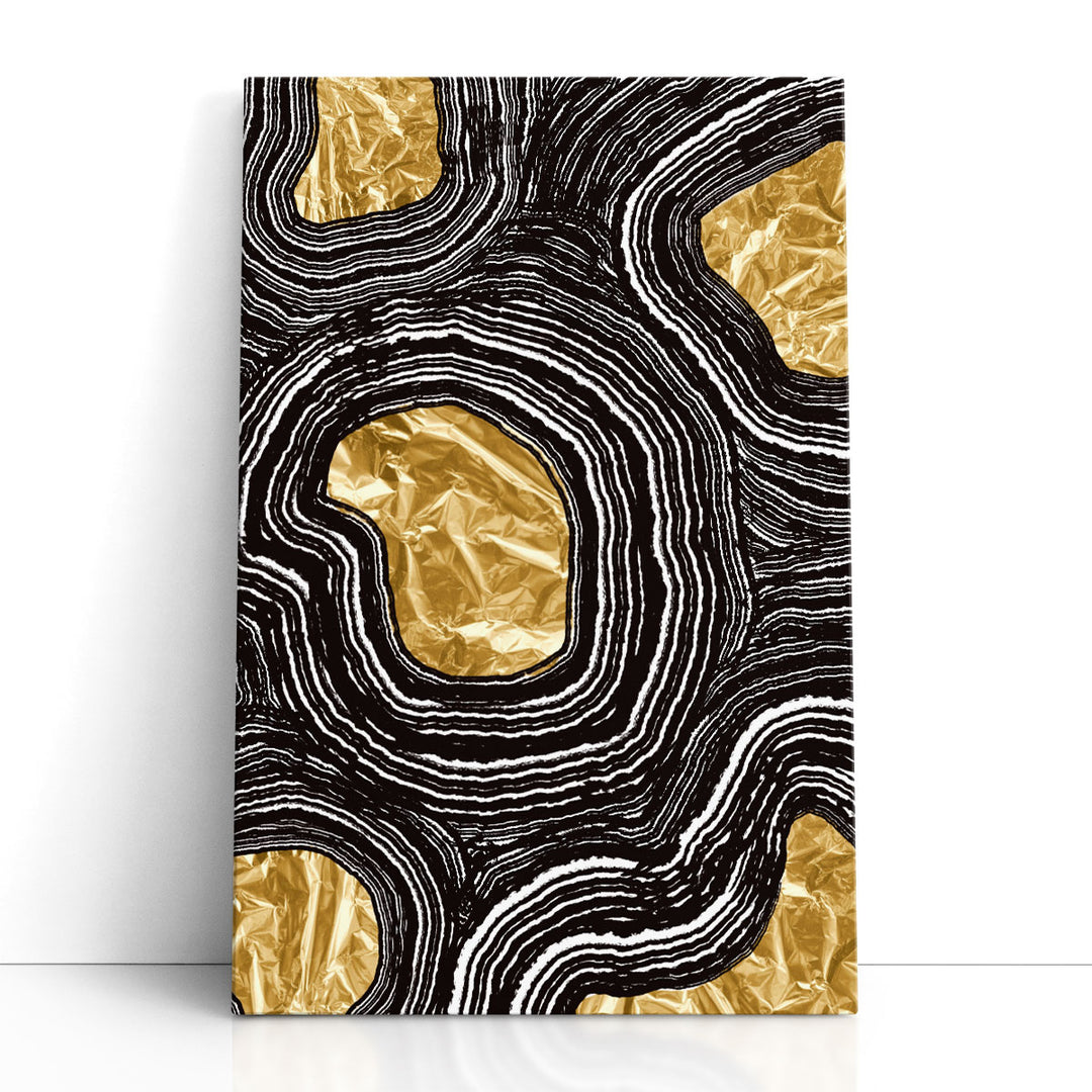 Black and Gold Wall Decor metallic pattern