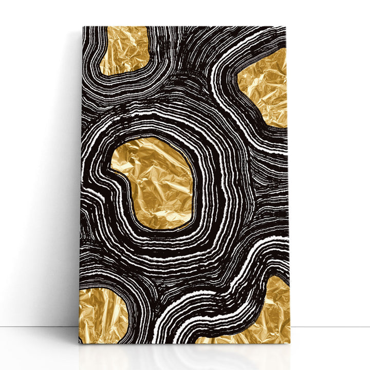 Black and Gold Wall Decor metallic pattern