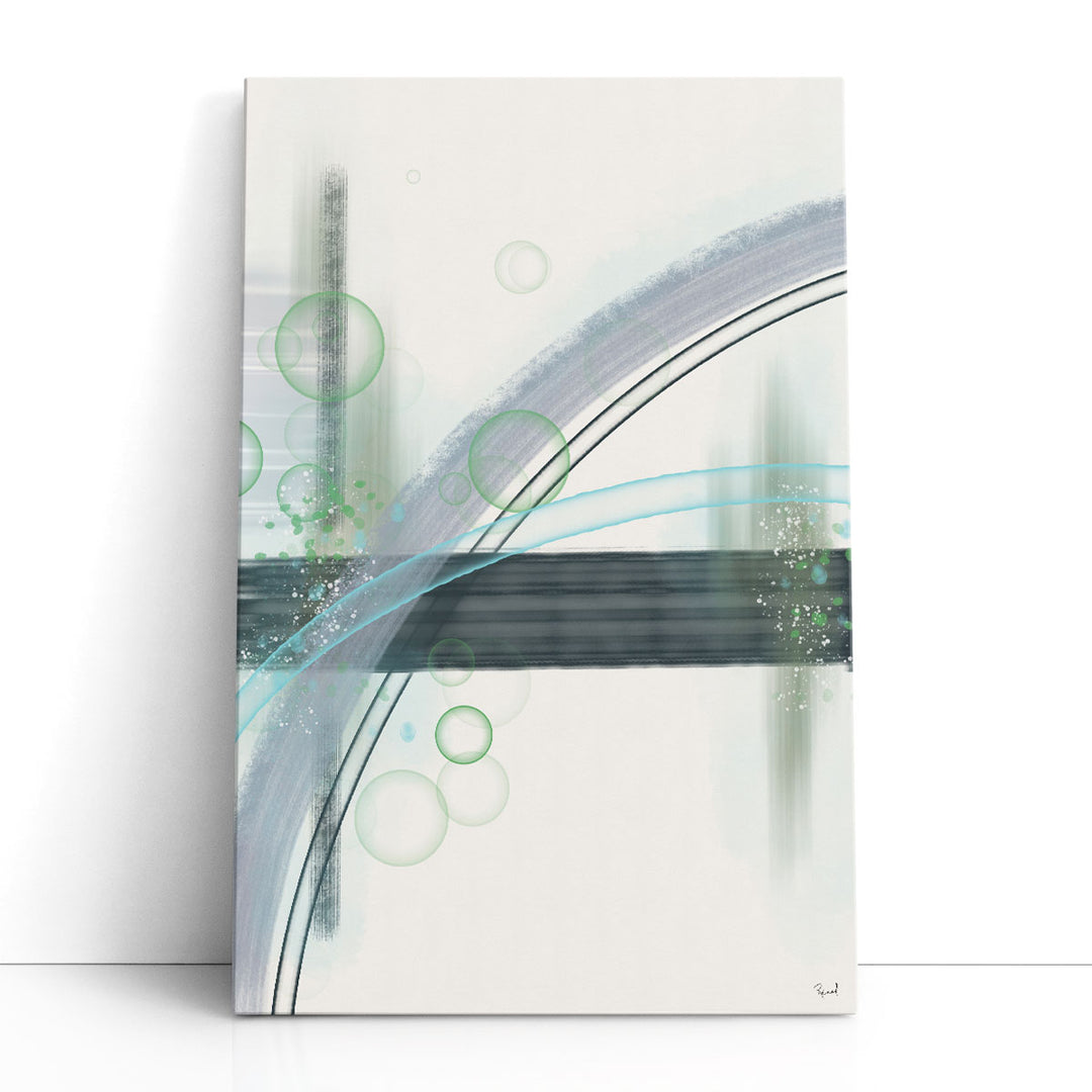 Circle Abstract Art soft neutral curves