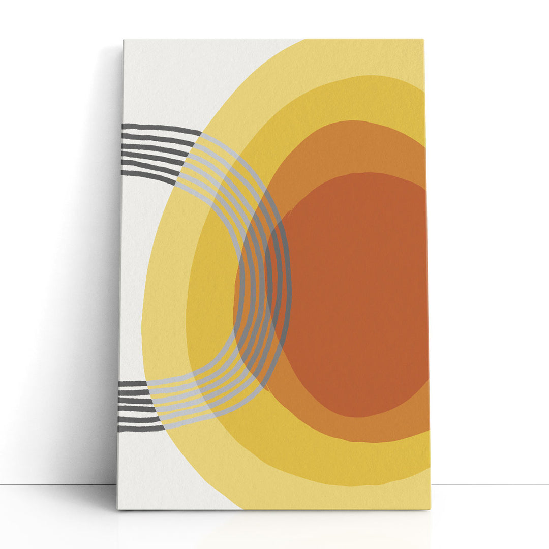 Yellow abstract art – bold circle shapes