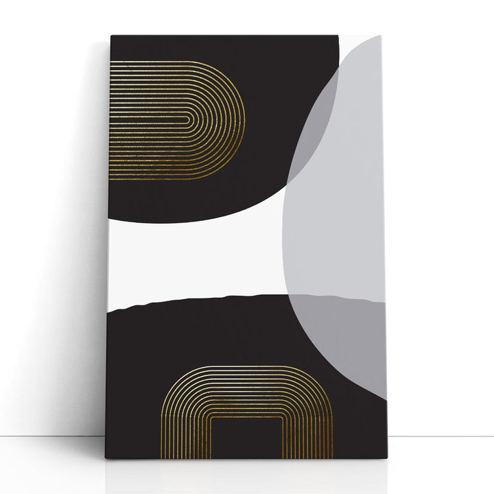 geometric wall decor angular monochrome lines