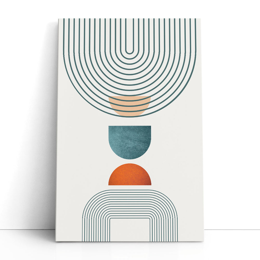 Teal Minimalist Wall Art blue-green canvas