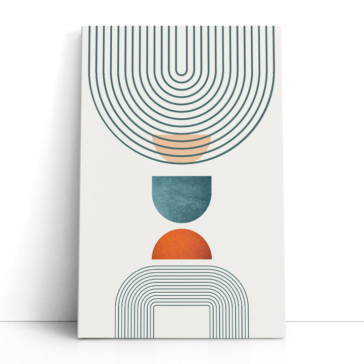 Teal Minimalist Wall Art blue-green canvas